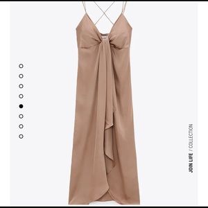 NWT Zara Knotted slip dress